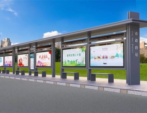 贵州公交候车亭—安徽大型公交候车亭安装完毕了